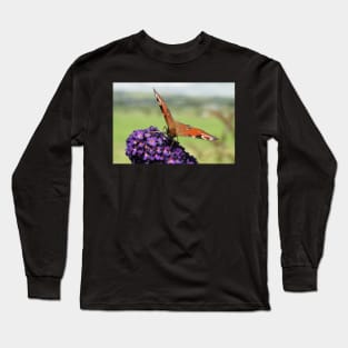 Peacock Butterfly Long Sleeve T-Shirt